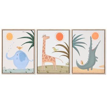 Cuadro Lienzo Poliester 30x3x40 Animal 3d 3 Surt.