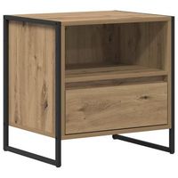 mesa de noche roble artisan 50 x 395 x 50 cm vidaxl