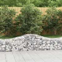 cestas de gaviones 3 piezas  gavion para piedras  gavion decorativo forma de arco hierro 200x50x4060 cm cfw853476