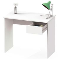 escritorio mesa de ordenador 75x90x50cm 1 cajon oficina habitacion juvenil desk blanco  briebe nova