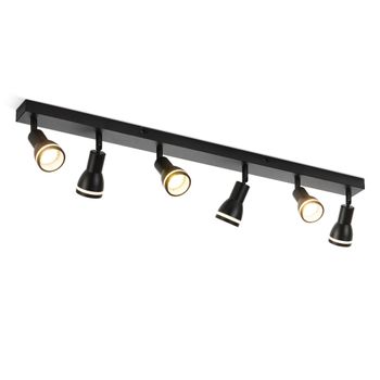 Roberts - foco de techo de metal, color negro, 83 cm, gu10