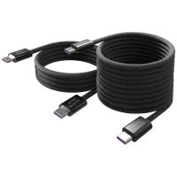 mars gaming mca-100x2 pack 2 cables magneticos usb-c 100w 2m y 1m trenzado nylon negro