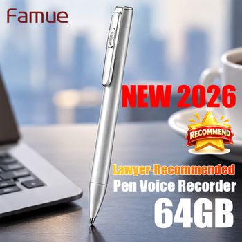 Grabadora de Voz Digital con Forma de Bolígrafo, Captación Omnidireccional de 360°, Dispositivo de Grabación de Larga Duración con Conector para Auriculares y Monitor para Trabajo de Oficina