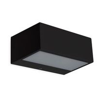 exo lighting - aplique de pared iona r7s 60w  110-240v negro