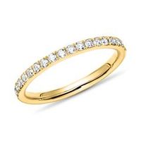 anillo memoire de oro 18 quilates diamantes aprox 059 ct