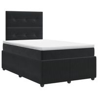 cama tapizada 190x120x1405 cm terciopelo - negro