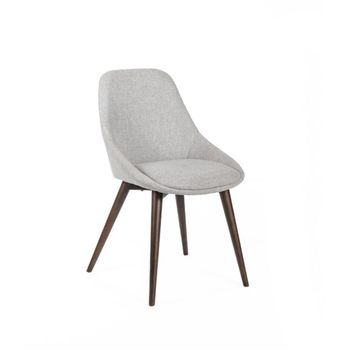 Juego de 4 sillas de comedor modernas en tela gris 49x58 cm 85h