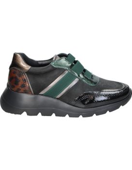 Zapatos Con Cuña Amarpies Amd29417 En Negro Y Verde 41