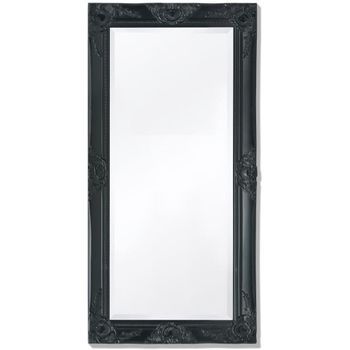 Espejo De Pared Estilo Barroco 100x50 Cm Negro