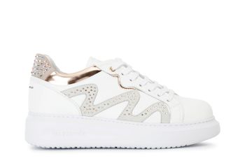 zapatillas deportivas con tacos laterales white/fishing