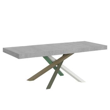 Mesa Extensible 200/304x90 Cm Volantis Premium Patas Hormigón Multicolor 4/a