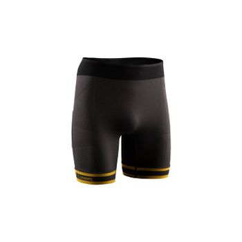 Mallas trail Lurbel Spirit Shorts AW 23/24 ¡AHORRA 30%! - S, Gris marengo/Amarillo ámbar
