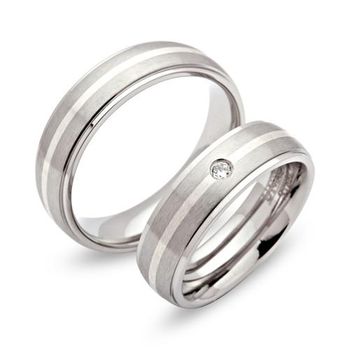 Anillos de boda de acero inoxidable 6mm grabado