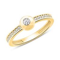 anillo de oro 9 quilates con circonita