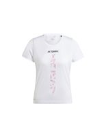 camiseta de trail adidas terrex agravic trail running mujer blanco