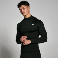 camiseta interior de entrenamiento de manga larga y cuello alto para hombre de mp - negro - xxs
