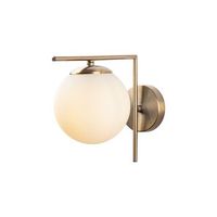 lampara de pared 7141-antique oro cobrizo metal vidrio 15x28x23 cm