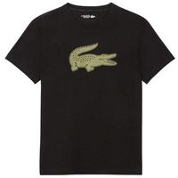 camiseta lacoste sport negro kaki