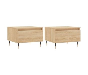 2 uds mesas de centro - mesas de café madera ingeniería roble sonoma 50x46x35cm