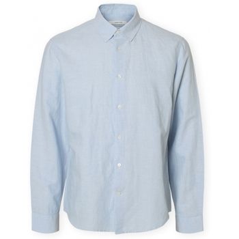 Selected Camisa manga larga Noos Regclay Shirt - Dusty Blue para hombre