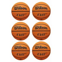 pack 6 balones wilson evo nxt para federaciones de baloncesto