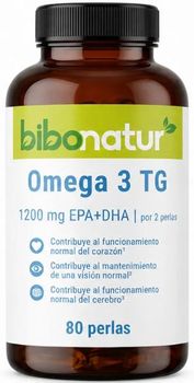 Bibonatur Omega 3 TG 1200 mg EPA+DHA 80 Perlas
