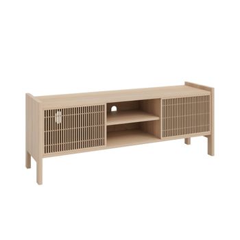 Mueble TV para vinilos en pino macizo 151,2 cm Sin barnizar