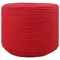 cuerda de algodon 6 mm 250 m rojo 100 algodon vidaxl