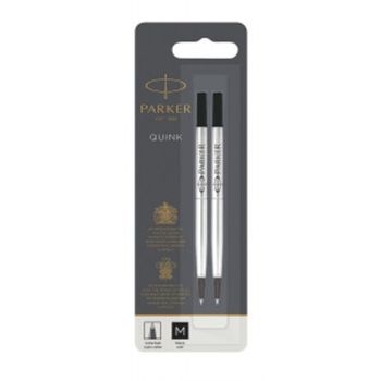 Parker Quink Roller Ball refill Medium Black Blister PK2
