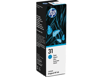 Botella de tinta - HP 31, Cian, 1VU26AE