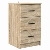 mesita de noche  armario de noche  mesa de noche con cajon roble sonoma 38 x 38 x 66 cm