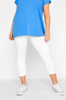 leggings pirata blancos algodon elastano mujer curvy y tallas grandes yours for good