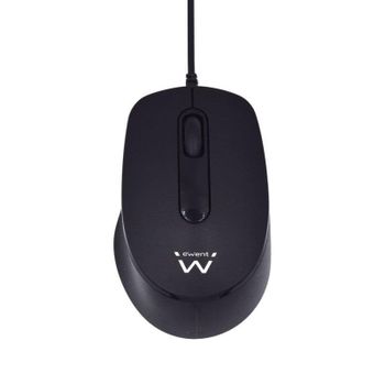Ratón Ewent EW3159 USB 1000 DPI Ambidextro Negro Clic Silencioso