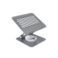tooq soporte para portatil hasta 13r - rotacion 360 - plegable y portatil - color gris