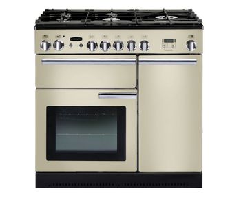 RANGEMASTER Professional 90 Gas Range Cooker - Cream & Chrome, Cream