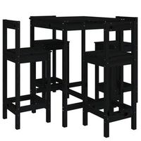 conjunto de mesa y taburetes altos jardin 5 uds  mueble jardin mesa y sillas madera pino negro