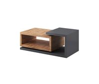 mesa de centro ilyes madera y gris