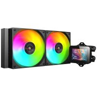 mars gaming ml-vision240 refrigeracion liquida aio tdp 500w 2 ventiladores argb pantalla lcd negro