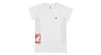 camiseta tecnica lagoped teetrek blanco rosa de mujer