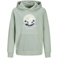 jack  jones jersey 12269868 jjpalm sweat hood jnr iceberg green para nino