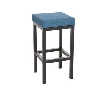 Taburete de bar taylor b80 en tela azul 41x41x80 cm