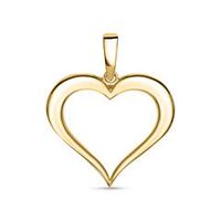 14 quilates colgante de oro corazon para mujer