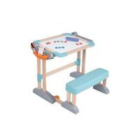 pupitre de madera plegable con 80 accesorios 102x64x60 cm