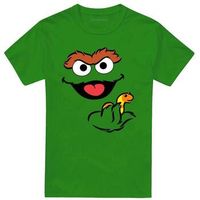sesame street camiseta holding slimey para mujer