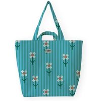 lori barcelona bandolera stripe bloom - blue flowers para mujer