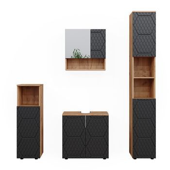 Conjunto De Muebles De Baño Irma 4 Piezas, Con Mueble Alto Vicco