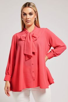 Yours London Blusa Rosa Lazo, Mujer Curvy Y Tallas Grandes, Yours London