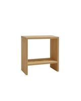 mesita de noche de madera maciza en tono medio de 40x20cm