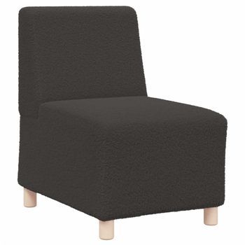 Sofá Modular Sin Brazos  Gris Oscuro 55 Cm Tejido Imitación Lana Rizada Vidaxl