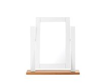 somerset oak and white adjustable dressing table mirror